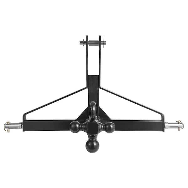 3-Point Trailer Hitch with 2 in. Receiver, 3pt Quick Hitch Attachment, Heavy Duty Tractor Tow Drawbar ADApter