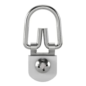 Small ReadyScrew 1-Hole Zinc-Plated Steel D-Ring Hangers (3-Pack)