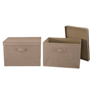 14.5 -Gal. Wide KD Storage Box with Lid Box in Latte