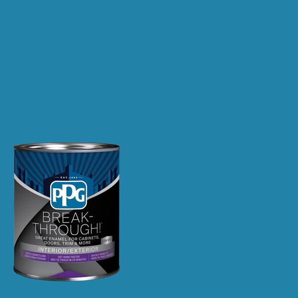 Break-Through! 1 qt. PPG1238-6 Blue Paisley Satin Door, Trim & Cabinet Paint