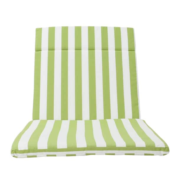 Green striped best sale patio chair cushions