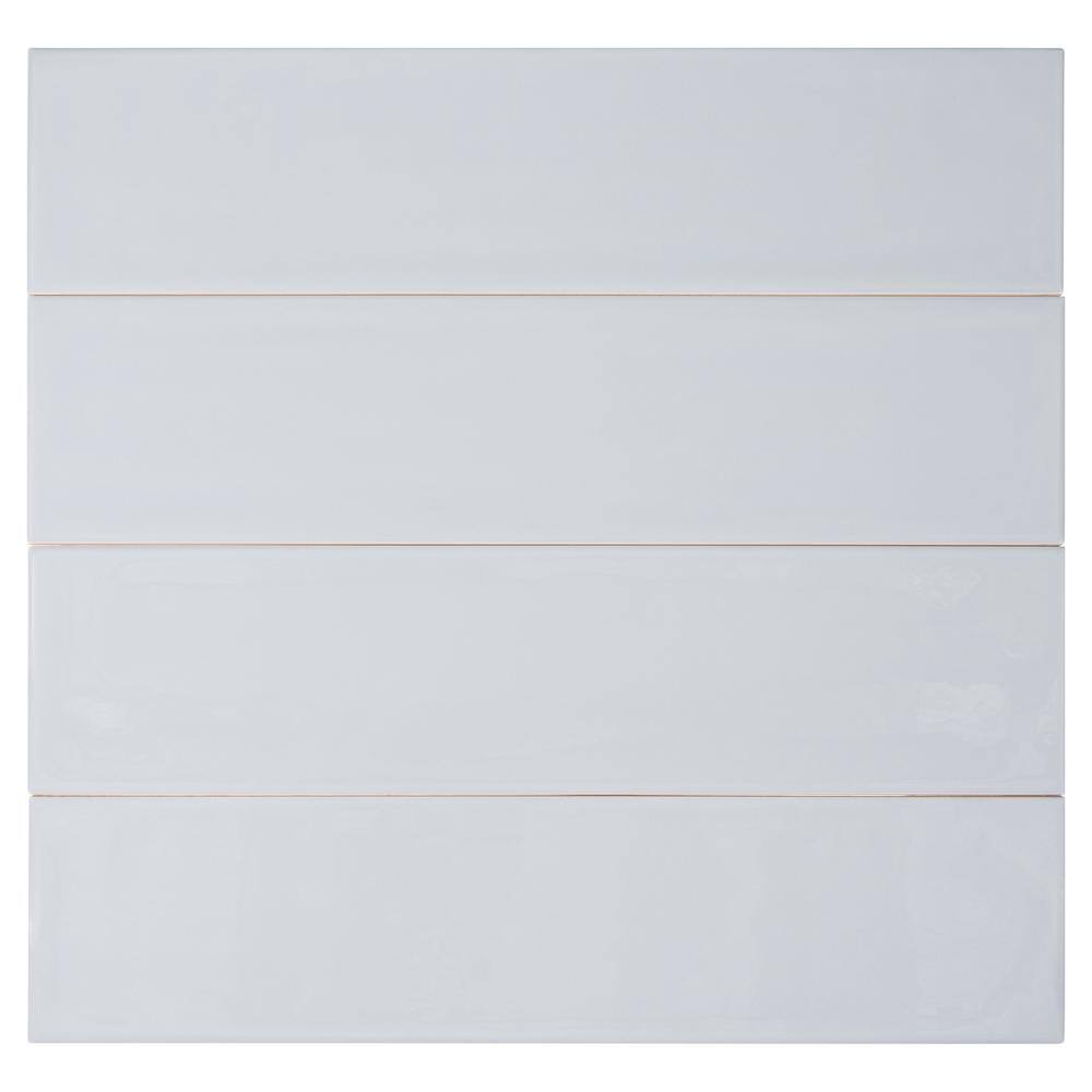 Perfecto Mirabella 4" x 16" Gray Glazed Ceramic Subway Tile
