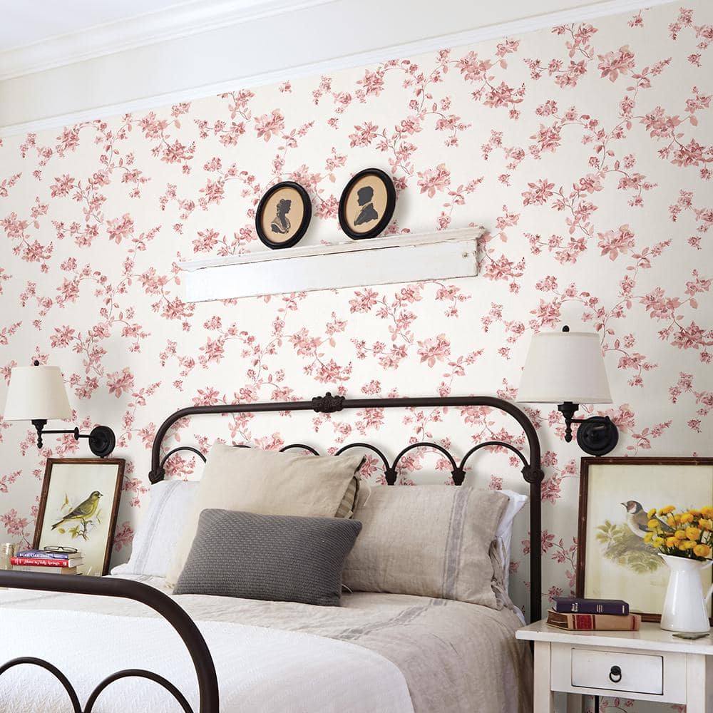 Cyrus Rose Floral Pre-Pasted Washable Wallpaper