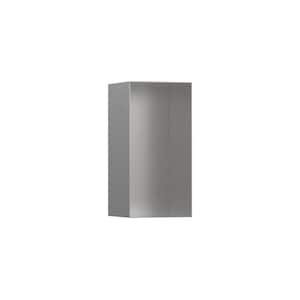 XtraStoris Minimalistic 9 in. W x 15 in. H x 6 in. D Stainless Steel Shower Niche in Brushed Stainless Steel