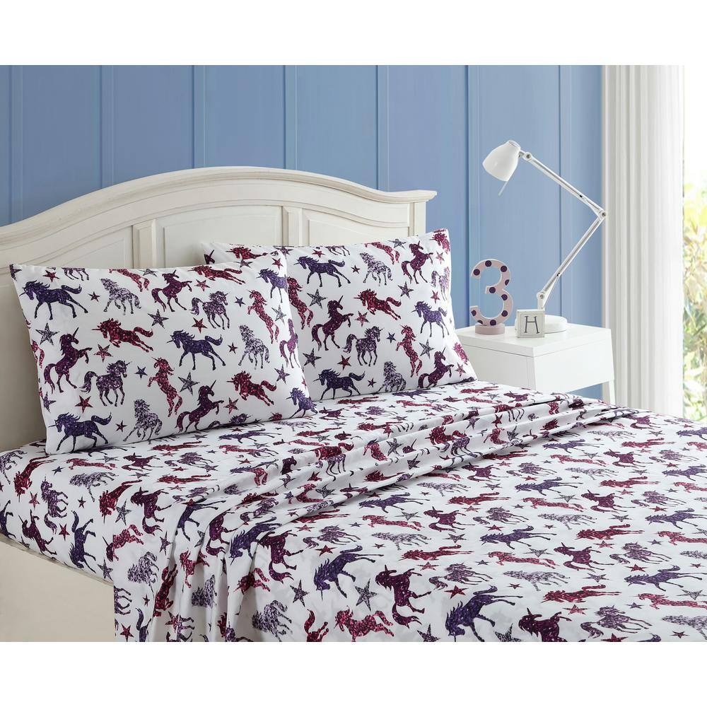 Kute Kids Glitter Unicorn Purple Toddler Sheet Set price history on PriceWatchPro