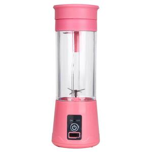 12.8 oz. Single Speed Pink Portable Handheld Blender with 6-Stainless Steel Blades