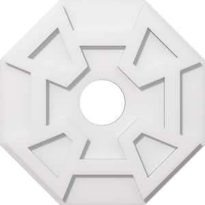 1 in. P X 6-1/4 in. C X 18 in. OD X 4 in. ID Logan Architectural Grade PVC Contemporary Ceiling Medallion