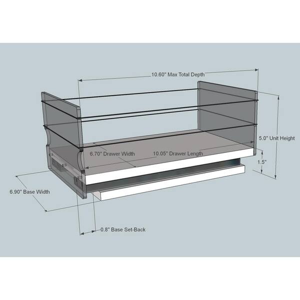 Vertical Spice 1-Shelf Cream Spice Organizer Drawer 6x1x11DC - The Home  Depot