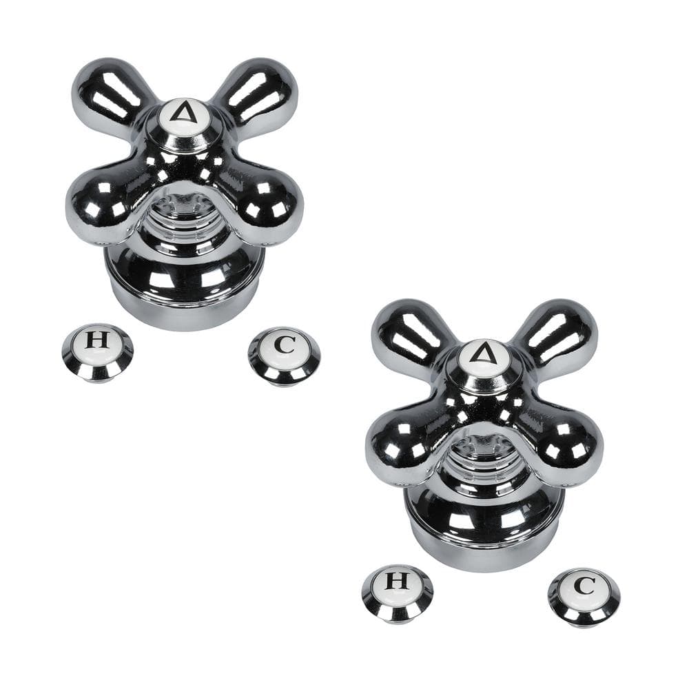 DANCO Replacement Cross-Arm Handle in Chrome (2-Pack) 46006P - The