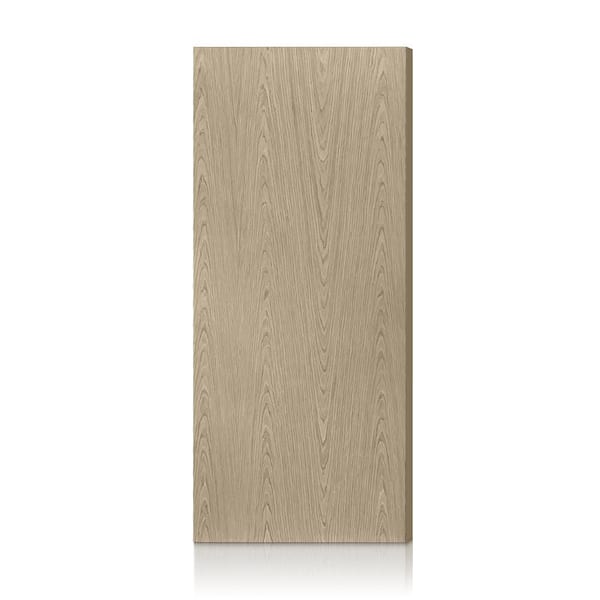 42 in. x 80 in. Oak Texture Flush Hollow Core Veneer Composite Interior Door Slab