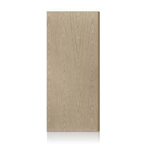 32 in. x 84 in. Oak Texture Flush Hollow Core Veneer Composite Interior Door Slab