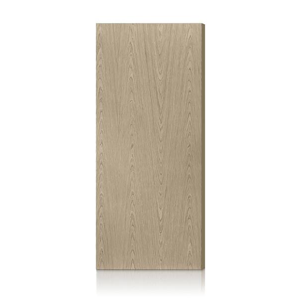 CALHOME 32 in. x 90 in. Oak Texture Flush Hollow Core Veneer Composite Interior Door Slab