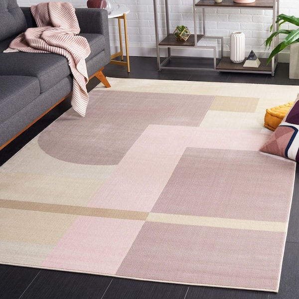 Orwell 7 ft. x 10 ft. Pink/Purple Color Block Area Rug