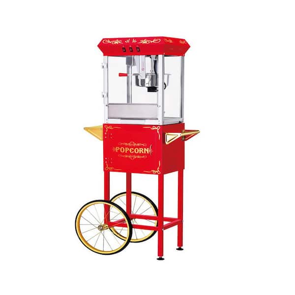 GREAT NORTHERN 8 oz. Red Matinee Countertop Popcorn Machine with 5 Popcorn  Packs 83-DT6025 - The Home Depot