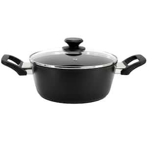 Connelly 4 qt. Textured Nonstick Aluminum Dutch Oven with Lid in Black