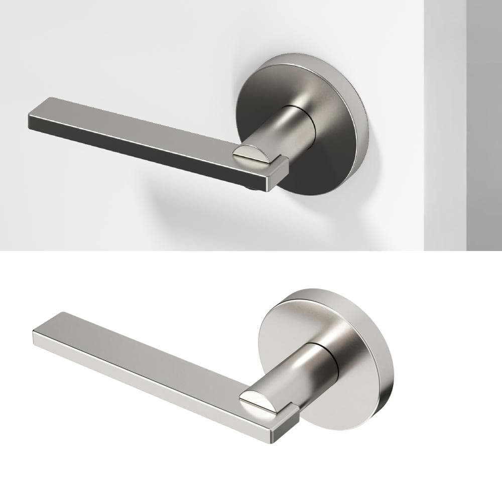 Okun Valli Metal Brushed Nickel Dummy Door Handle with Round