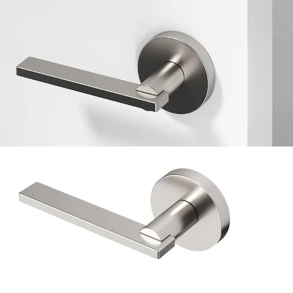 Okun Valli Metal Brushed Nickel Dummy Door Handle with Round