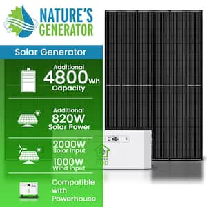 Powerhouse Solar Power 100Ah Battery Expansion Pod with (2) 410-Watt Panels