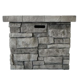 Xiomara 30 in. x 24 in. Square MGO Propane Outdoor Patio Fire Pit in Grey