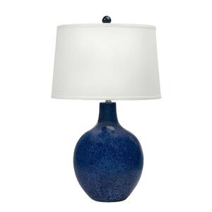 28 in. Reactive Blue Ceramic Table Lamp