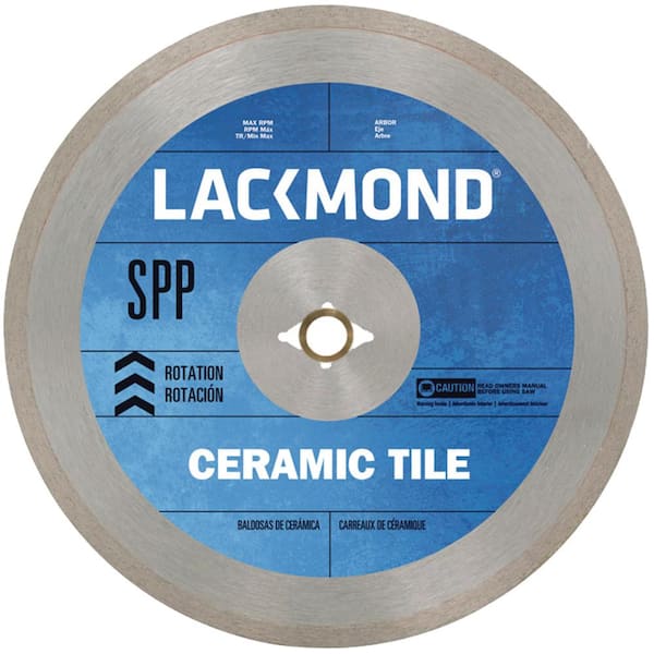 Lackmond 4 in. Continuous Rim Diamond Tile Blade for Dry or Wet Cutting