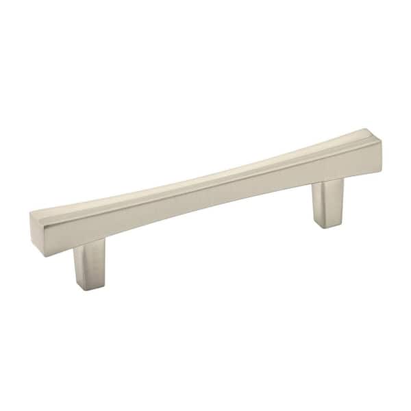 Richelieu Hardware Westmount Collection 3 3/4 in. (96 mm) Brushed Nickel Transitional Rectangular Cabinet Bar Pull