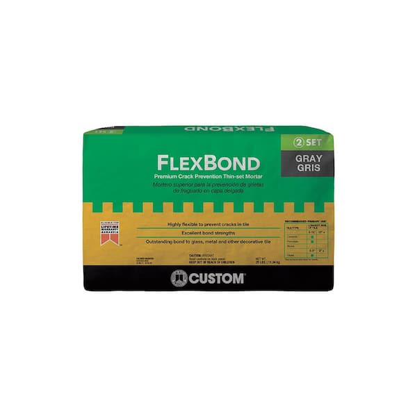 Custom Building Products FlexBond 25 lb. Gray Crack Prevention Mortar