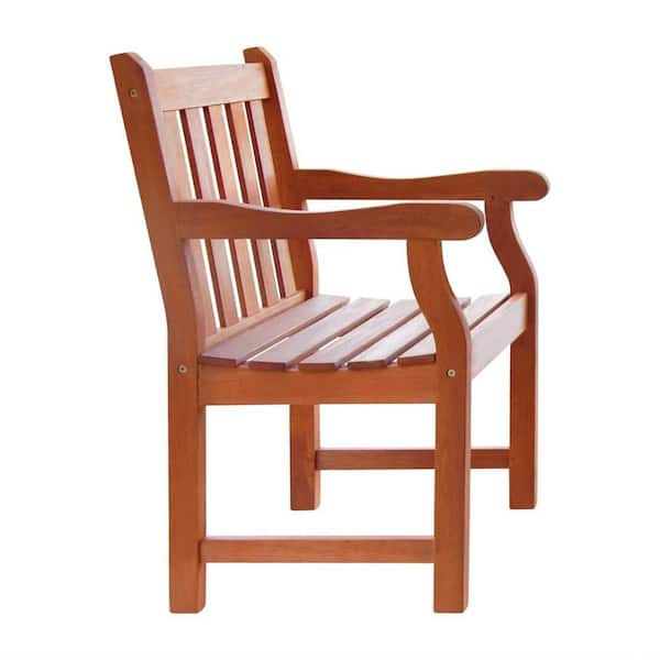 HomeRoots Danielle Tan Highbacked Solid Wood Arm Chair