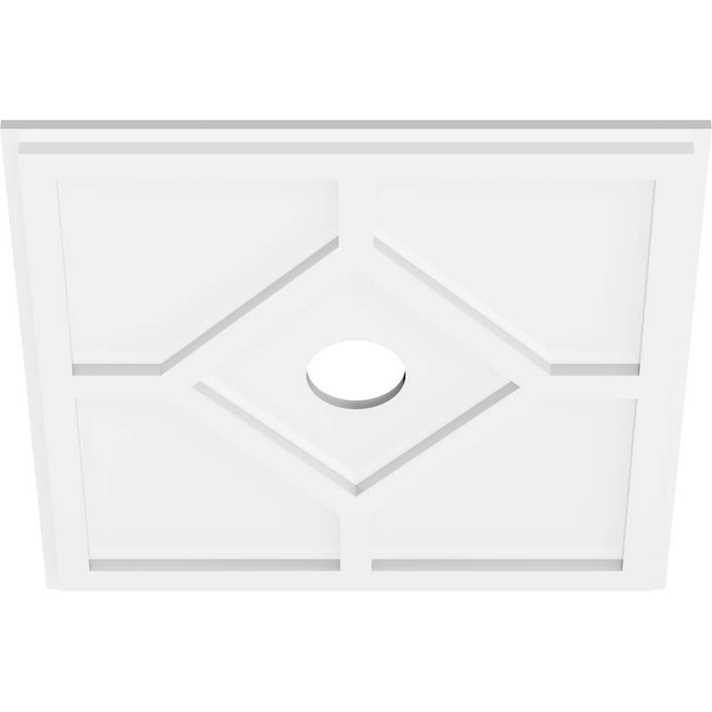 20" White PVC Contemporary Ceiling Medallion