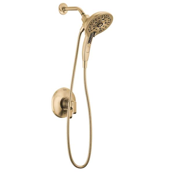 Delta Tetra 1-Handle Wall-Mount Shower Trim Kit in Lumicoat Champagne Bronze (Valve Not Included)