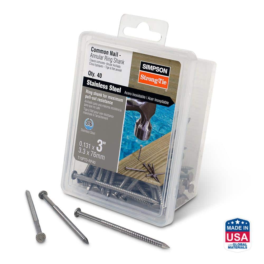 Simpson Strong-Tie 10d x 3 in. Annular-Ring Shank Type 316