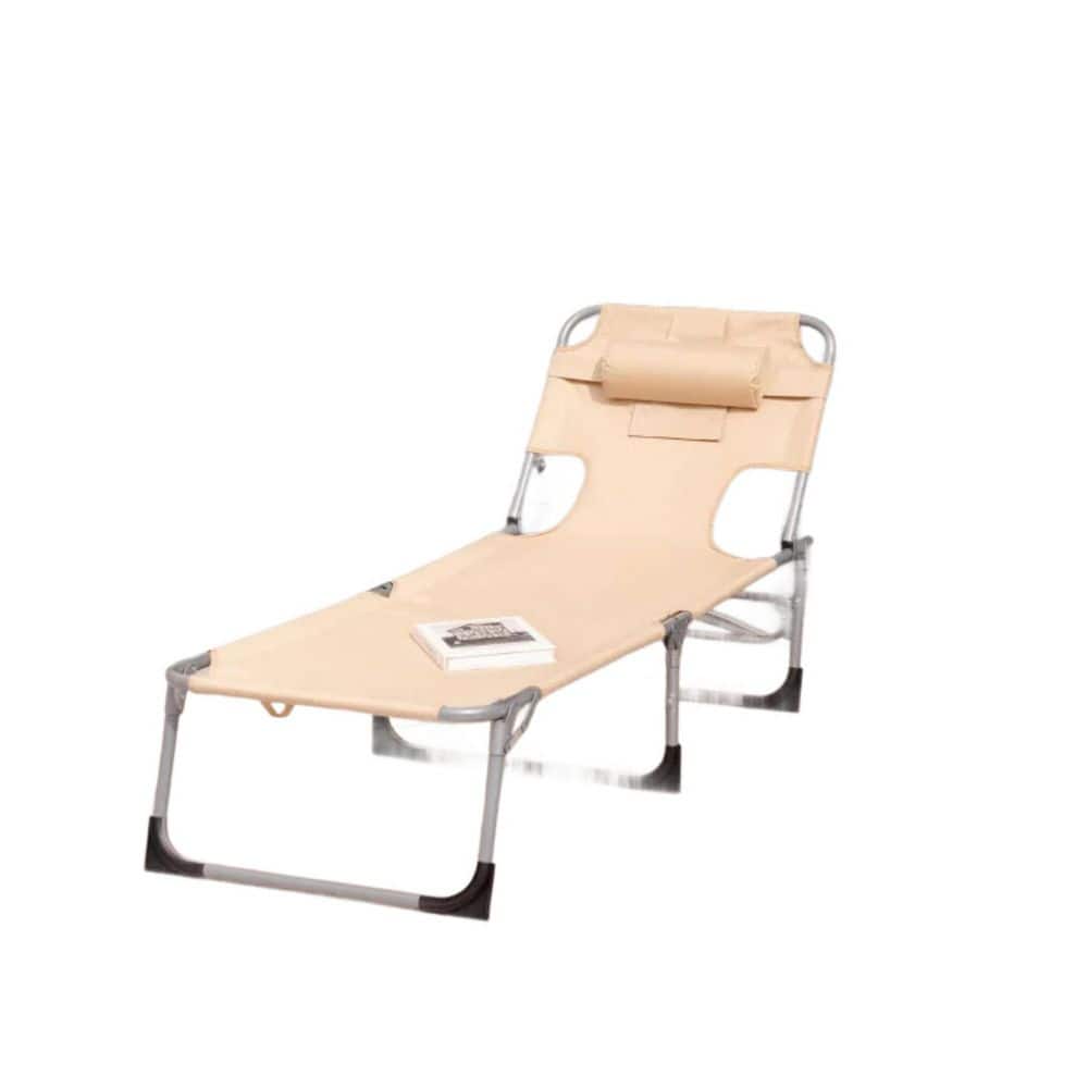 Outdoor Folding Beach Chair with Pillow, Beige price history on PriceWatchPro