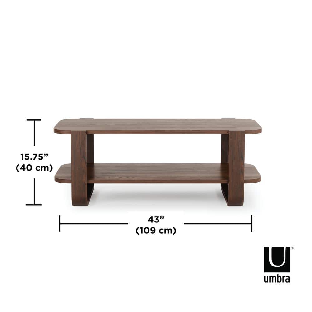 Aged Walnut Bellwood Rectangular Coffee Table with Storage