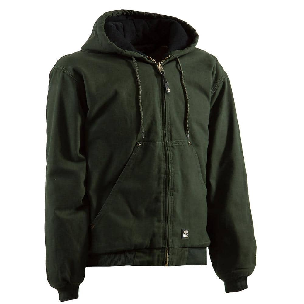 green hooded jacket