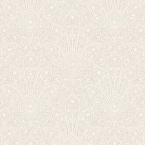 Distressed Paisley Vinyl Roll Wallpaper (Covers 55 sq. ft.)
