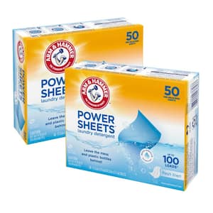 Fresh Linen, Power Laundry Detergent Sheets, 50-count (2-Pack)
