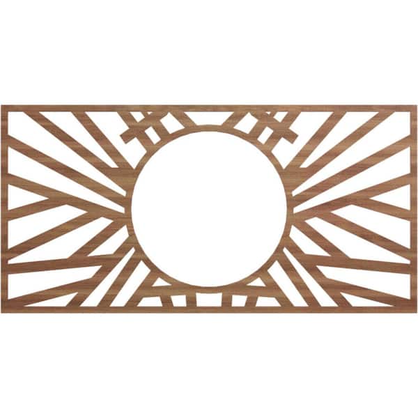 Ekena Millwork 0.25 in. x 30 in. x 15 in. Wood (Walnut) Medallion Moulding
