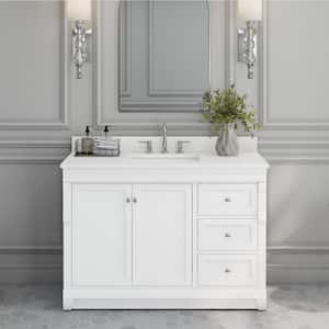 Naples 48 in. W x 21.63 in. D x 34 in. H Bath Vanity Cabinet without Top in White