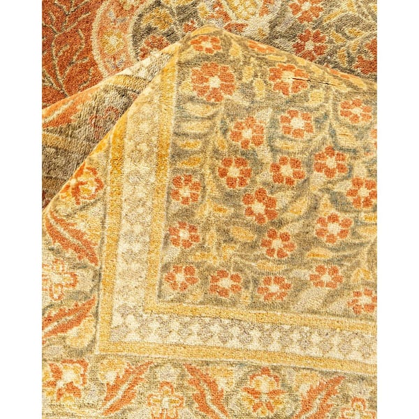 Mogul 8 ft. x 10 ft. Brown Oriental Wool Indoor Area Rug