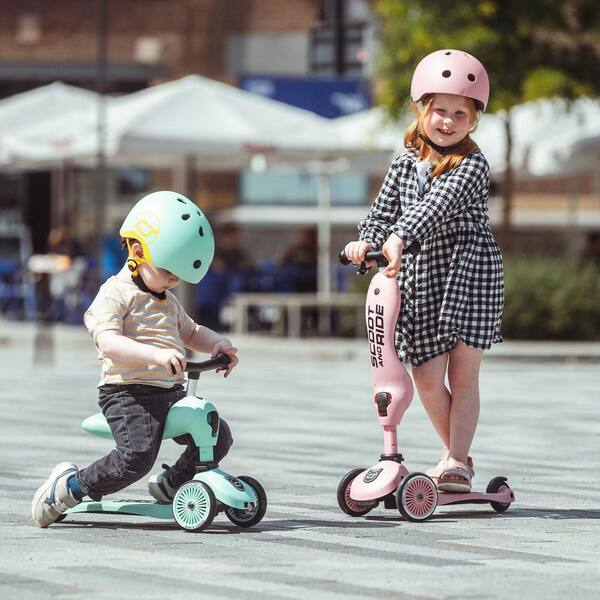 2-in-1 Ride-On & Stand Kids Scooter, Ages 1-5, Highwaykick 1, Rose