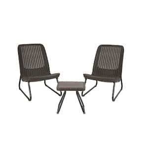 Rio Brown 3-Piece All Weather Patio Seating Set