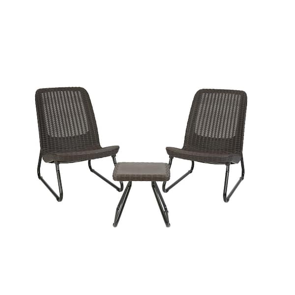 Keter Rio Brown 3-Piece All Weather Patio Seating Set