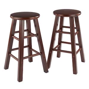 Element 24 in. H Walnut Counter Stool Set (2-Pieces)