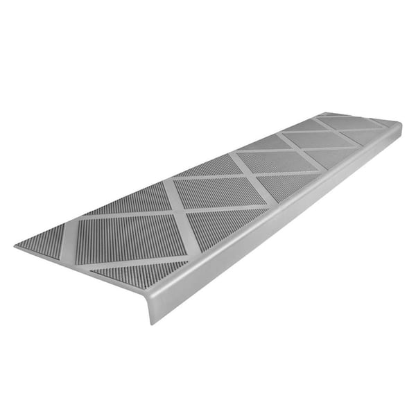 Gray Composigrip Composite Anti-Slip Stair Tread 48 inch Step Cover 