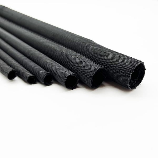 Braided Split Wire Loom 5/16 in Inner Diameter 16 ft Self-Wrapping Cable Sleeve for Automotive Wiring