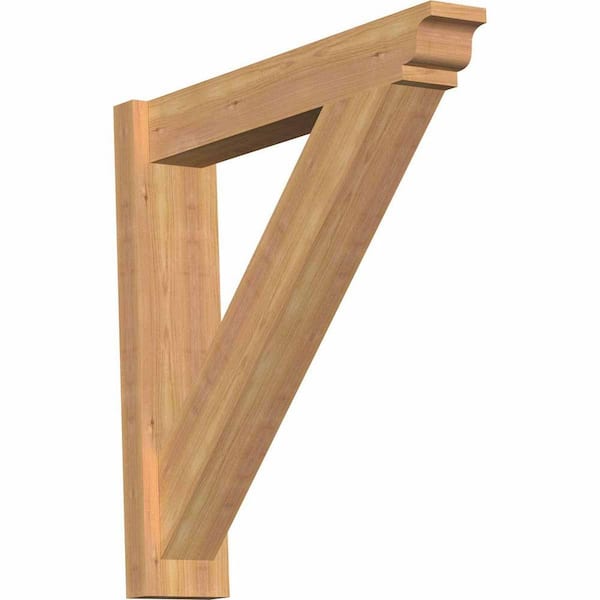 Ekena Millwork 6 in. x 28 in. x 28 in. Western Red Cedar Traditional Smooth Outlooker
