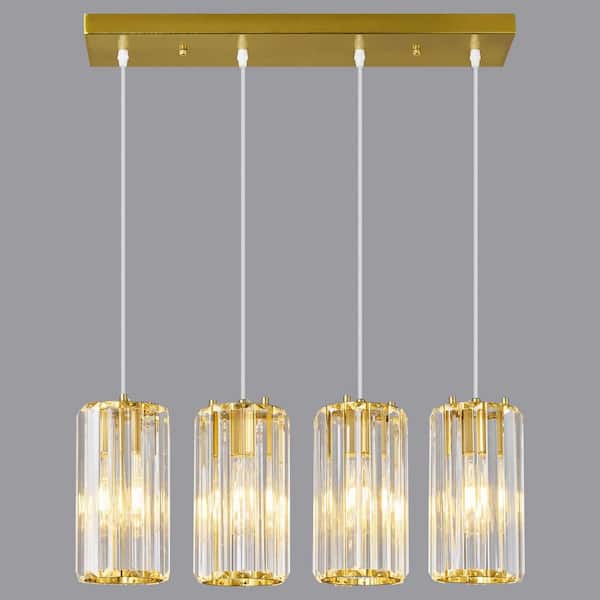 Home Lighting 40 watts Gold Pendant Lighting Modern Pendant Light, Mini Crystal (Gold 4-Light)