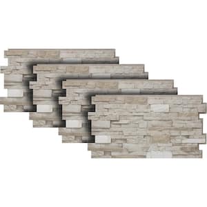 24 in. x 48 in. Stacked Stone in Almond Taupe (4-Pack)
