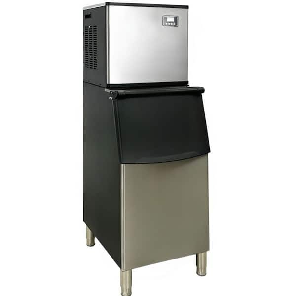 Elite Kitchen Supply 22.9 in. 352 lbs. Commercial Freestanding Air Cooled Ice Maker EB160F in Stainless Steel with 199 lbs. Large Storage Bin