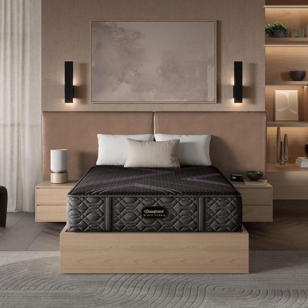 Black Hybrid Series 2 California King Firm 13.5 in. Standard Profile Mattress Set